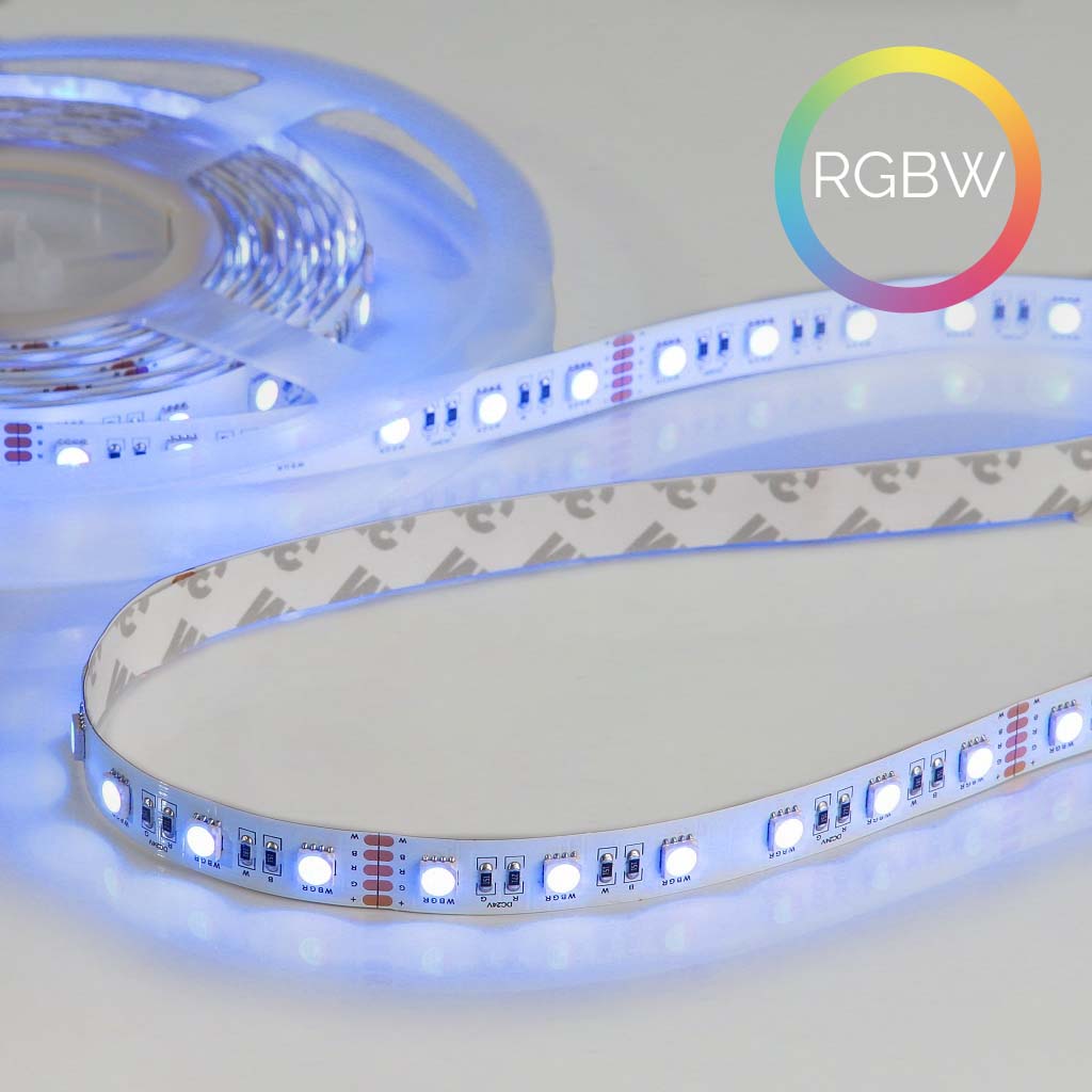 Flex Stripe 24V, 19.2W, RGBW/2700K, CRI90, 60LED, IP20, 12mm - 5 meter