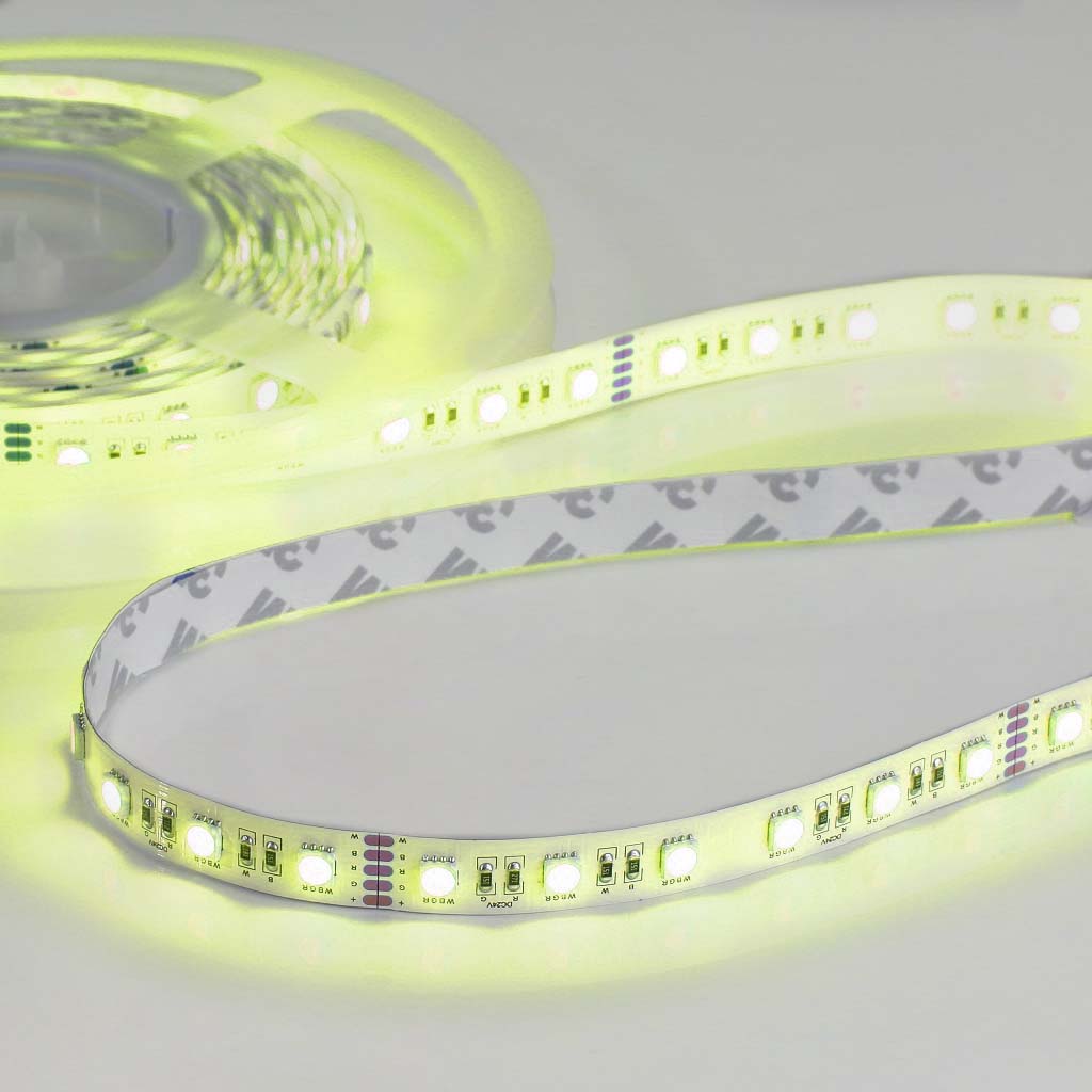 Flex Stripe 24V, 19.2W, RGBW/2700K, CRI90, 60LED, IP20, 12mm - 5 meter