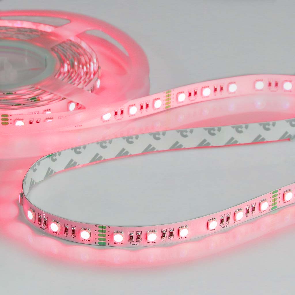 Flex Stripe 24V, 19.2W, RGBW/2700K, CRI90, 60LED, IP20, 12mm - 5 meter