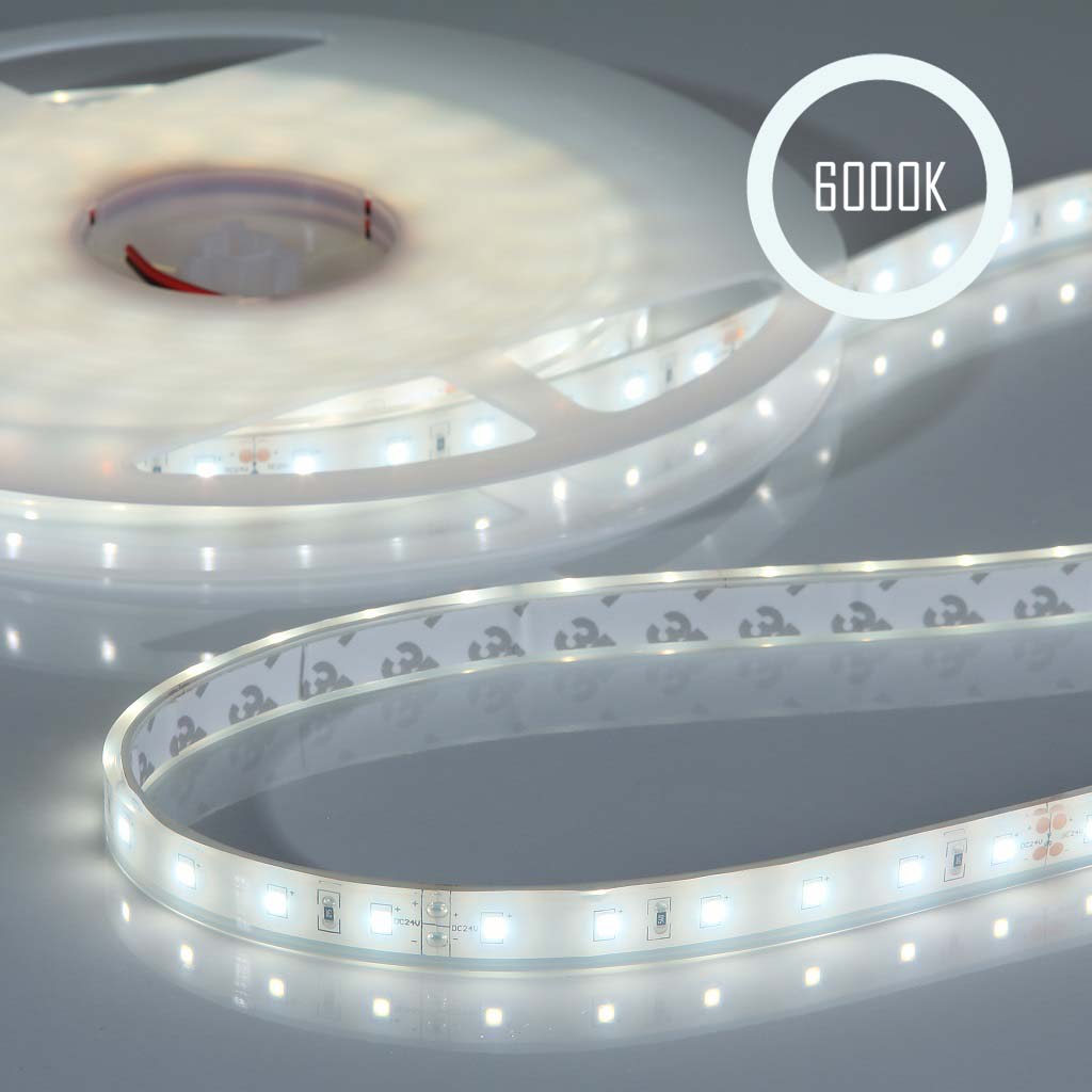 Flex Stripe 24V, 14.4W, 6000K, CRI90, 60LED, IP68, 12,5mm - 5 meter
