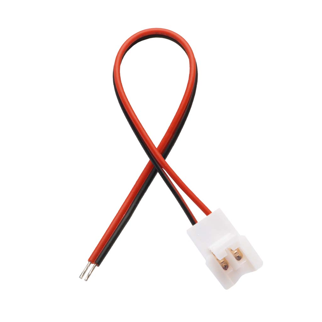 LED Verbinder, 2-polig, 8mm, LED-Anschlusskabel 150mm lang