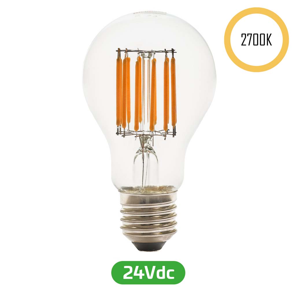 LED-Filament 24V, 8W, 2700K, E27