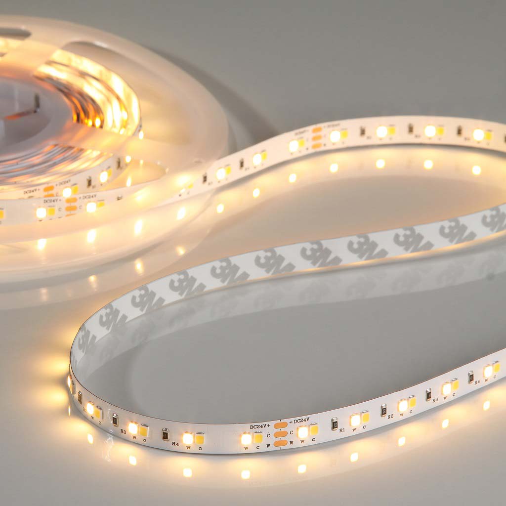 Flex Stripe 24V, 19.2W, 2200K/5700K, CRI90, 120LED, IP20, 10mm - 5 meter