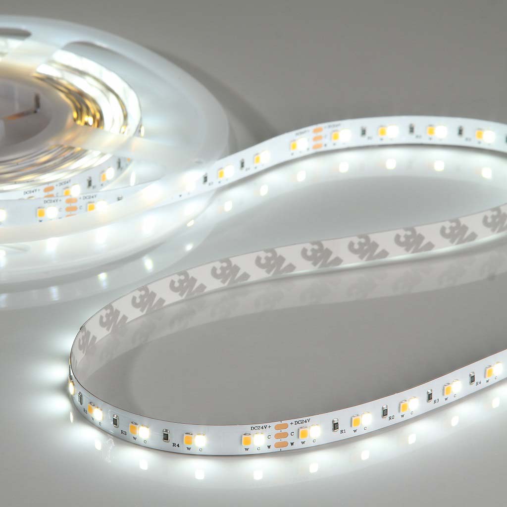 Flex Stripe 24V, 19.2W, 2200K/5700K, CRI90, 120LED, IP20, 10mm - 5 meter