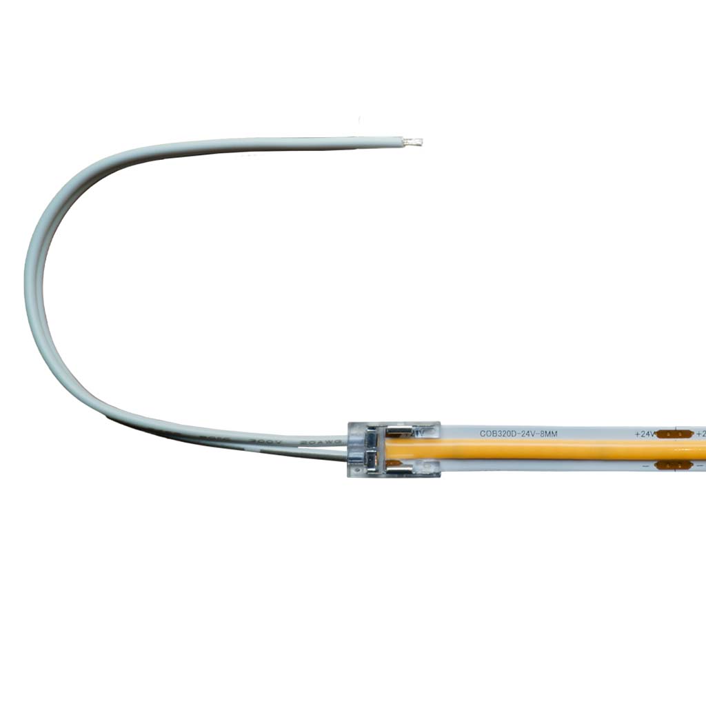 LED Verbinder, 2-polig, 8mm, LED-Anschlusskabel, COB