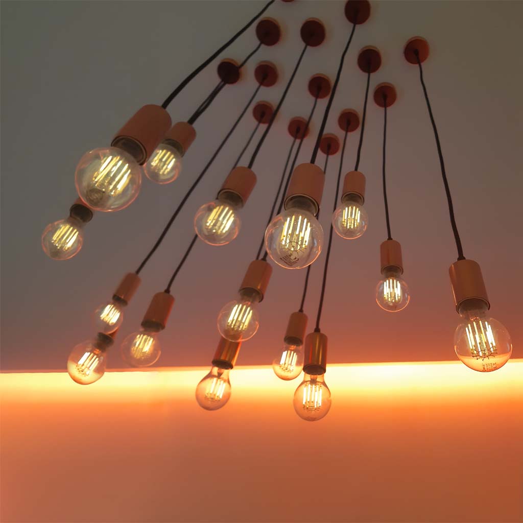 Schnurpendel mit Textilkabel, E27 Sockel