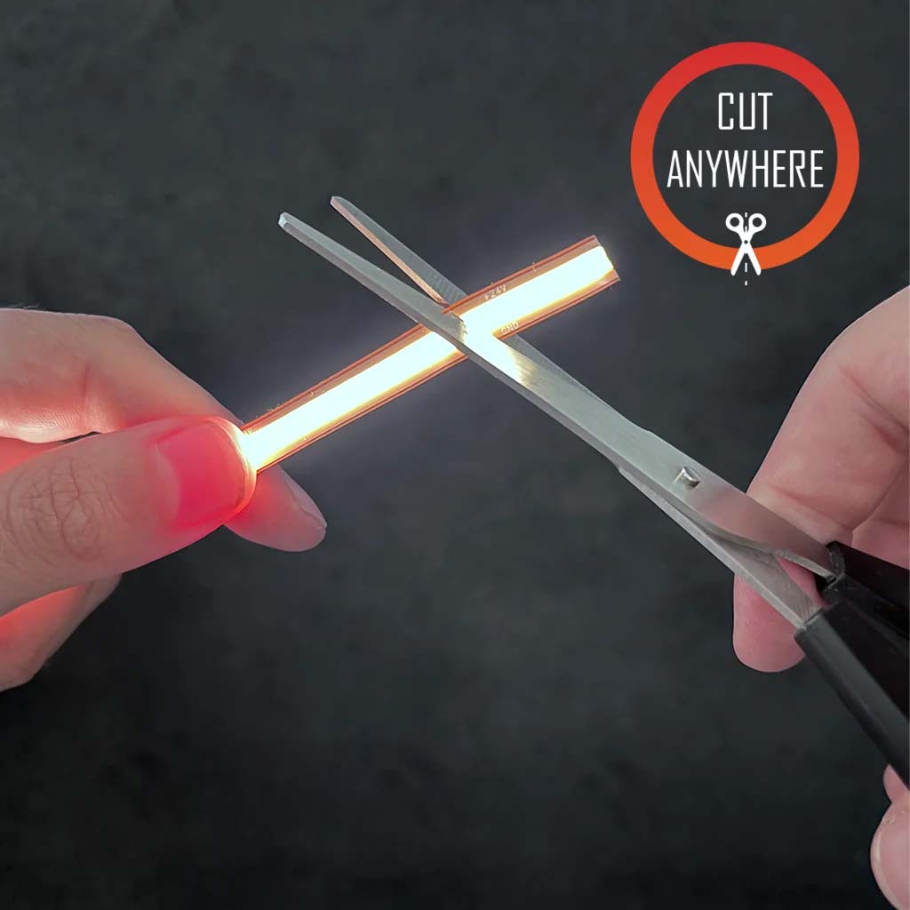 Cut Anywhere COB LED-Stripe 24V, 13W, 2700K, CRI90, 528LED, IP20, 8mm - 5 meter