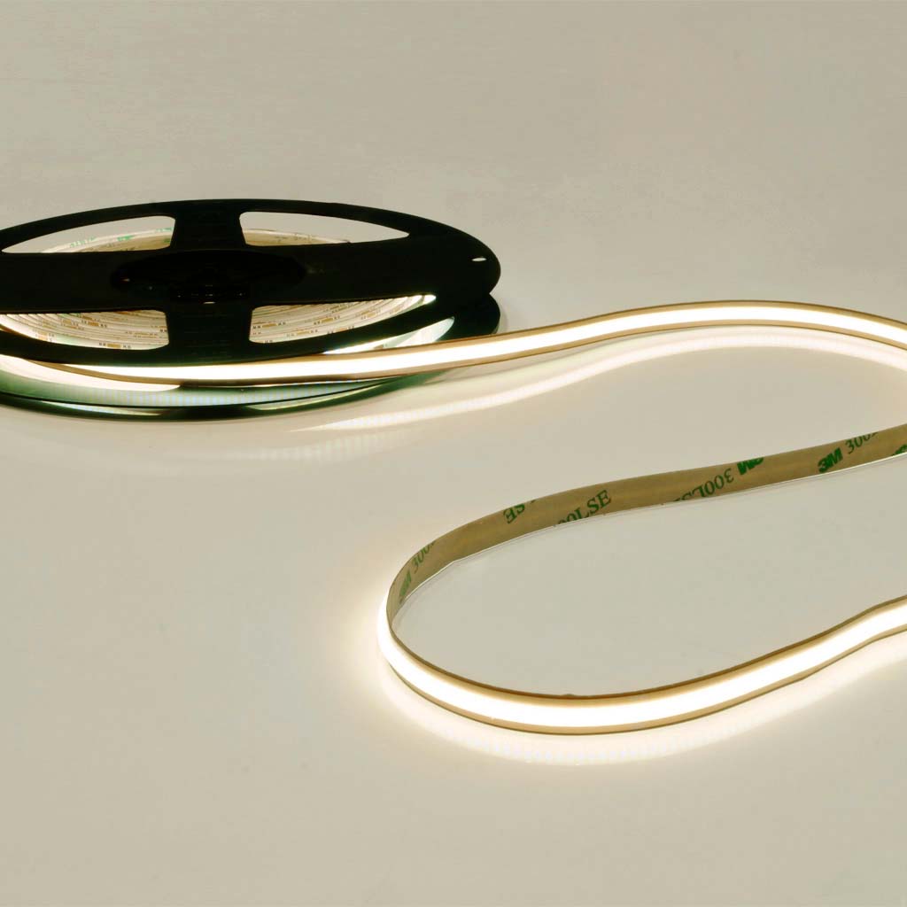 Cut Anywhere COB LED-Stripe 24V, 13W, 2700K, CRI90, 528LED, IP20, 8mm - 5 meter