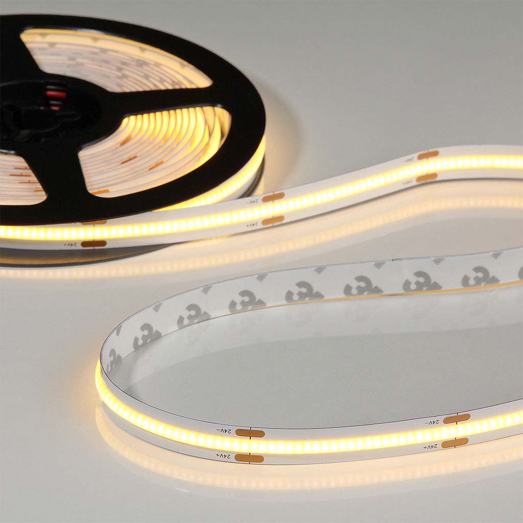 Flex COB CCT LED-Streifen 24V, 14W, 2200K/5700K, CRI90, 604LED, IP20, 10mm - 5 meter