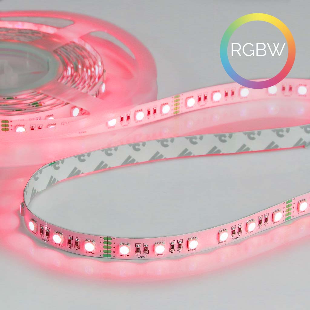 Flex Stripe 24V, 19.2W, RGBW/3000K, CRI90, 60LED, IP20, 12mm - 5 meter