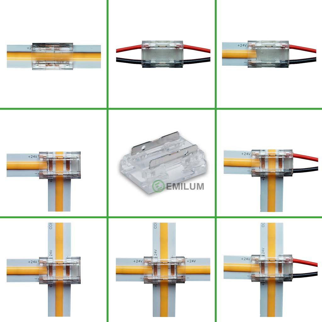 LED Verbinder, 2-polig, 10mm, LED-Kabel-Universal, COB