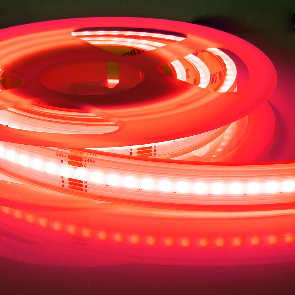 Flex COB RGBW LED-Streifen 24V, 18W, RGBW/2700K, CRI90, 784LED, IP68, 14mm - 5 meter