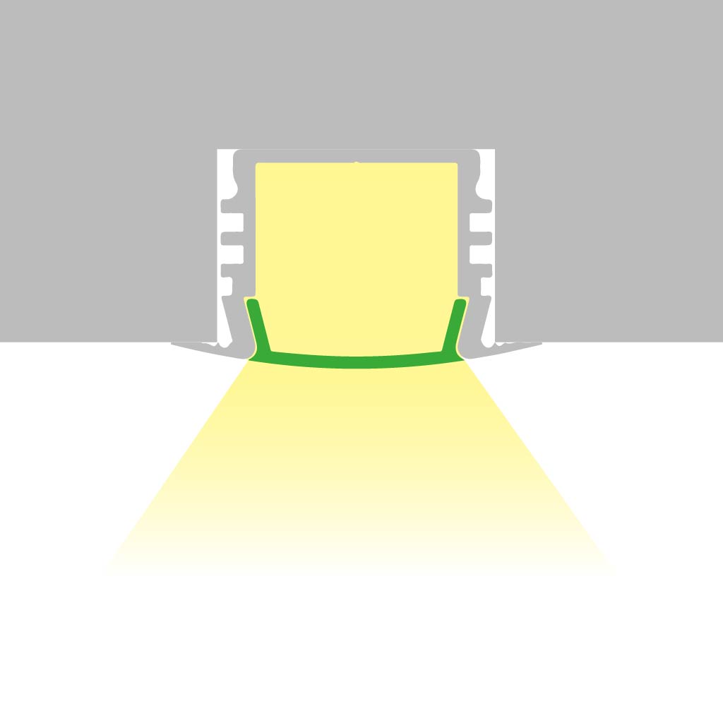 Cover opal satiniert 200 cm für Profil PL1 PL2 PL3 PL8