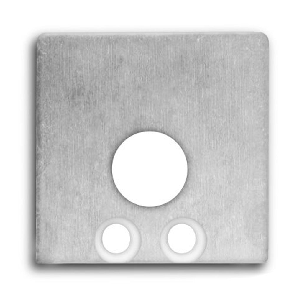 Endkappe E59 Aluminium für Profil PN8 mit Kabeldurchführung, 2 STK